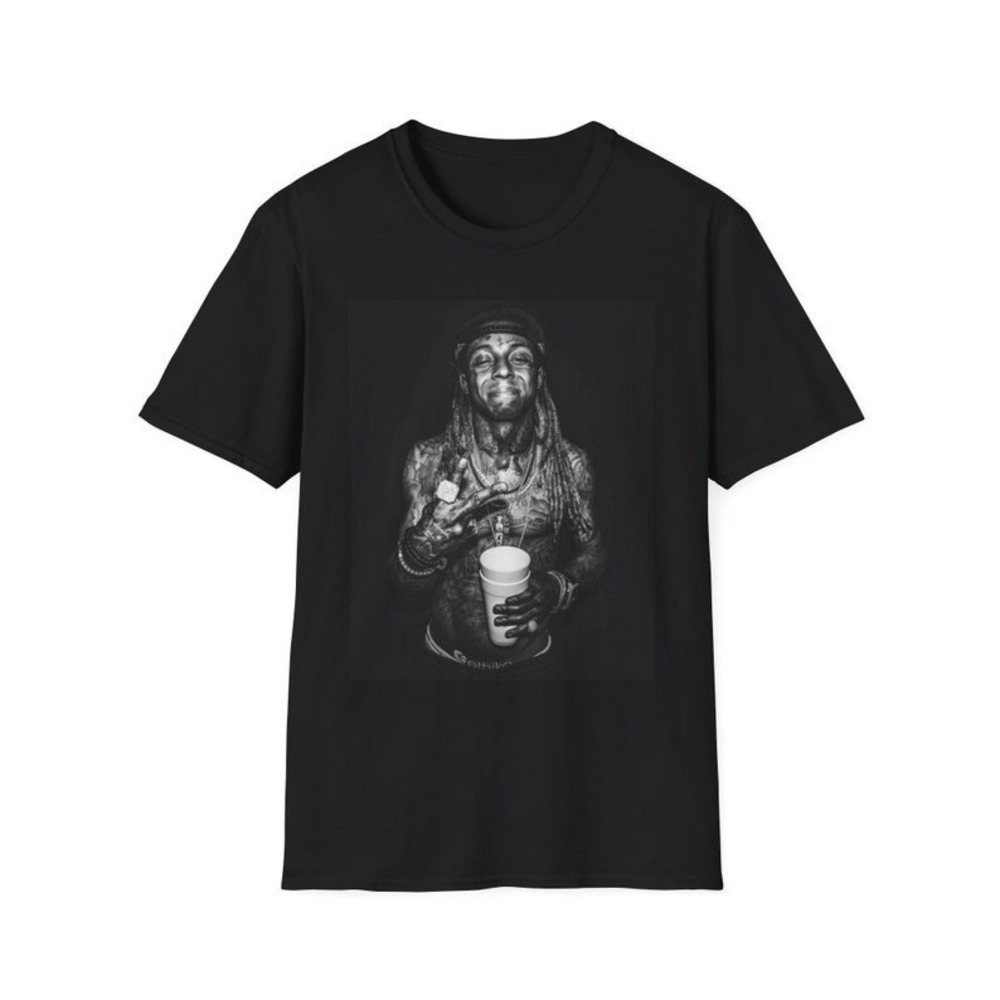 Lil Wayne Graphics Unisex Shirt, Unisex Black T-Shirt - Picture 1 of 4